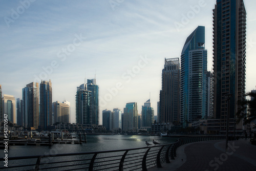 Dubai Marina View of the embankment and the city