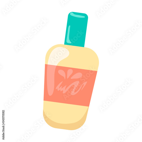 Skincare eyelid skin toner, spa product for beauty of skin and hair. Vector illustration of cosmetic bottles. Cartoon lotion cream isolated on white