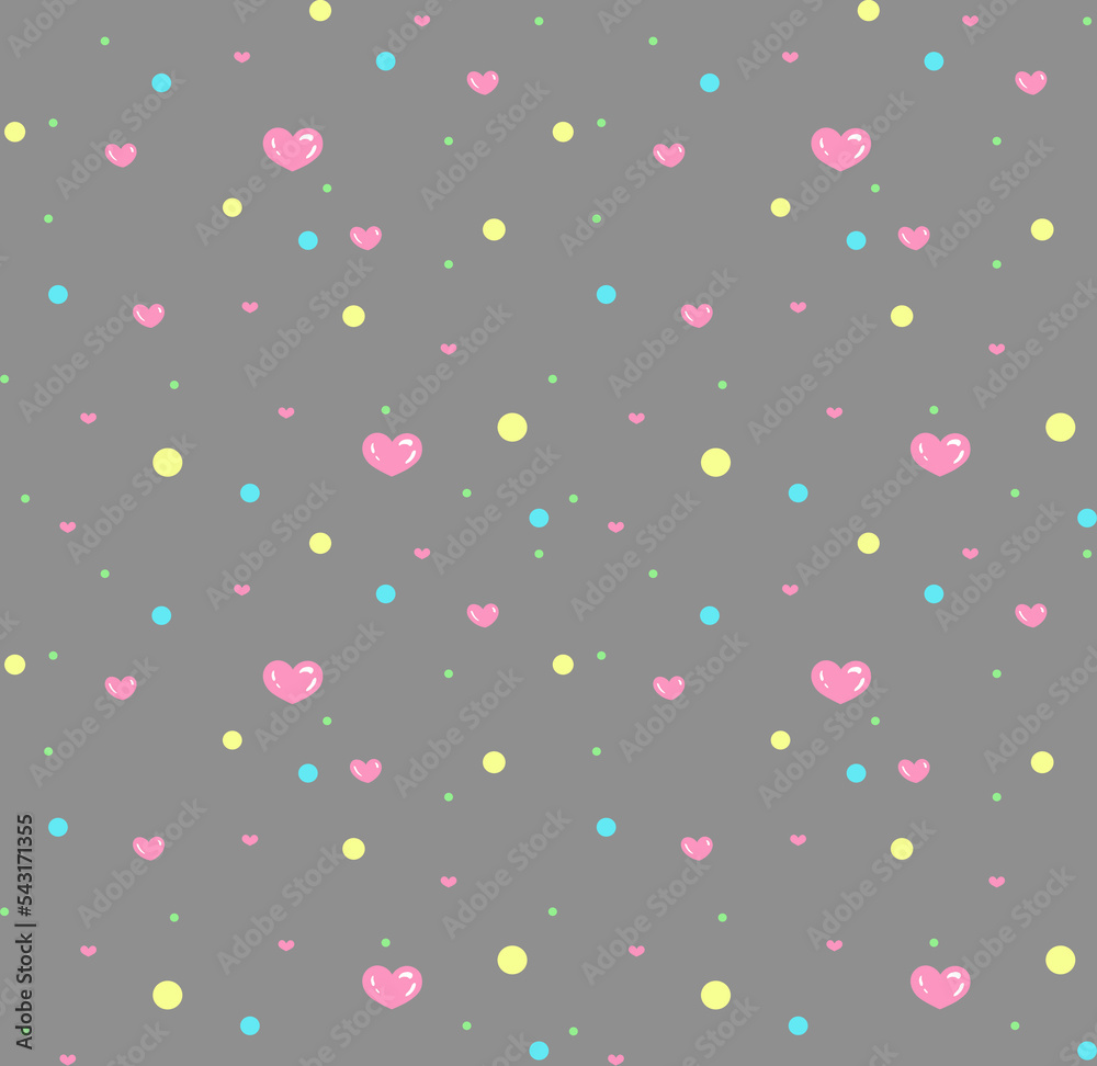 Hearts pink simple seamless pattern Hearts pink simple seamless pattern