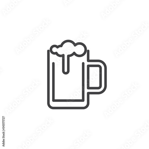 Beer pint line icon