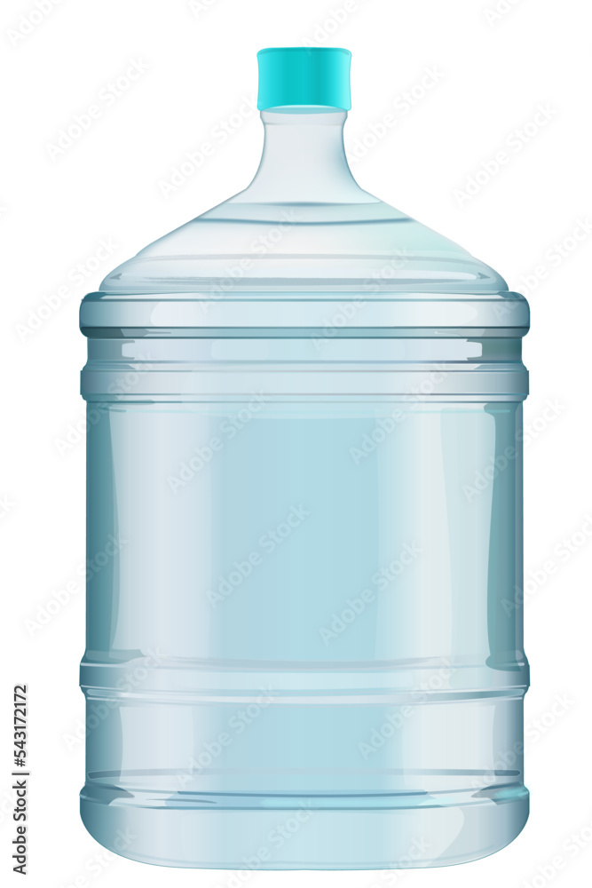 Five gallon big plastic water bottle container water delivery service of  fresh purified 19 liter bottle of water Stock Vector Adobe Stock
