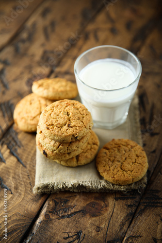 Traditional homemade oatmeal cookies