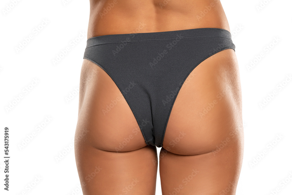 Curvy african american girl in underwear isolated Vector Image