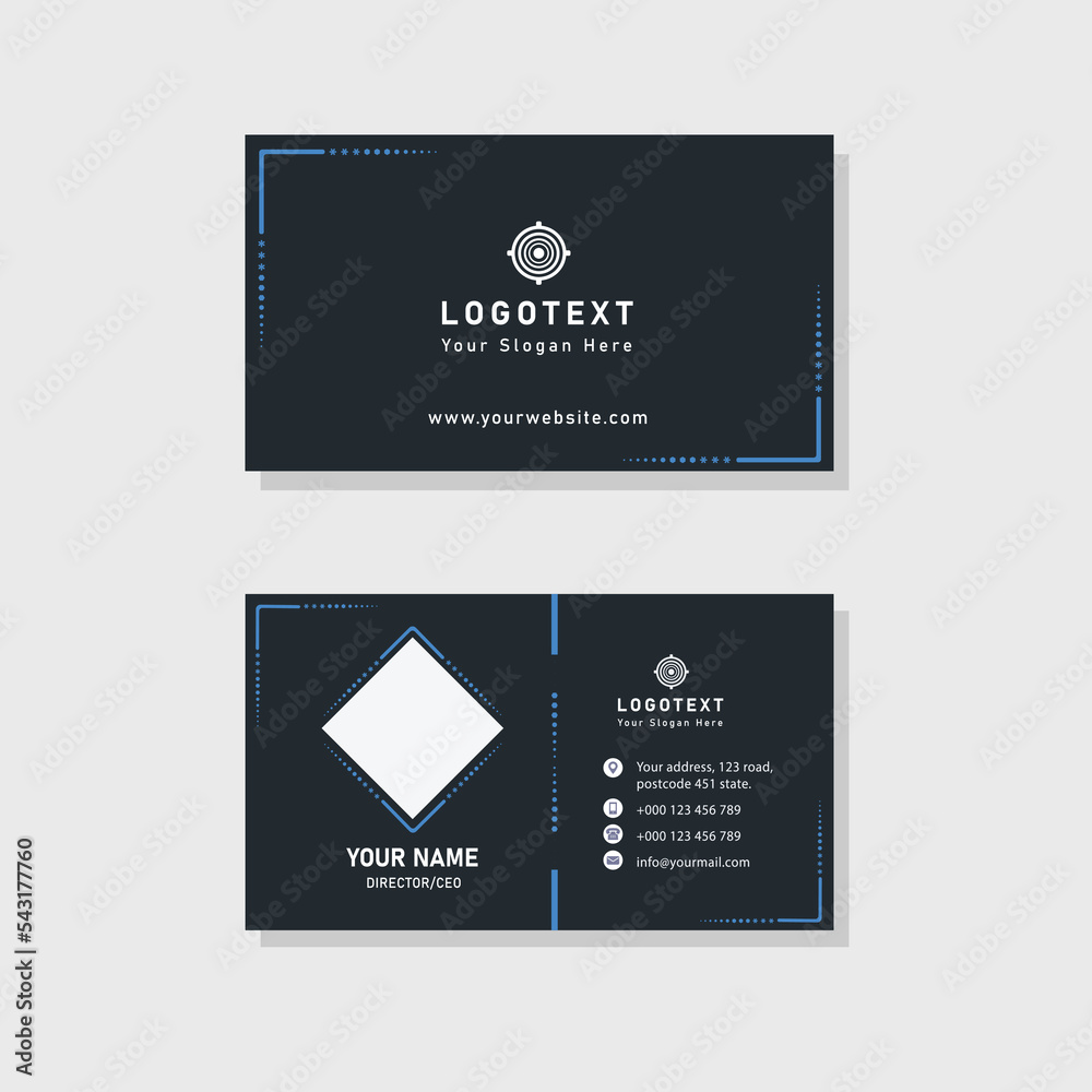 Clean modern business card vector design