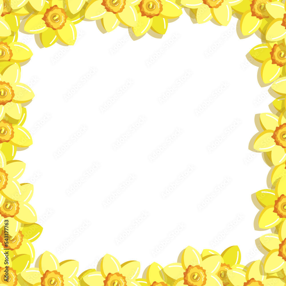 Flower illustration frame pattern background