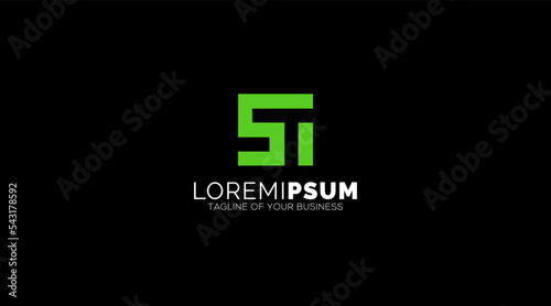 Modern SI Letter Logo design Icon symbol Vector Template