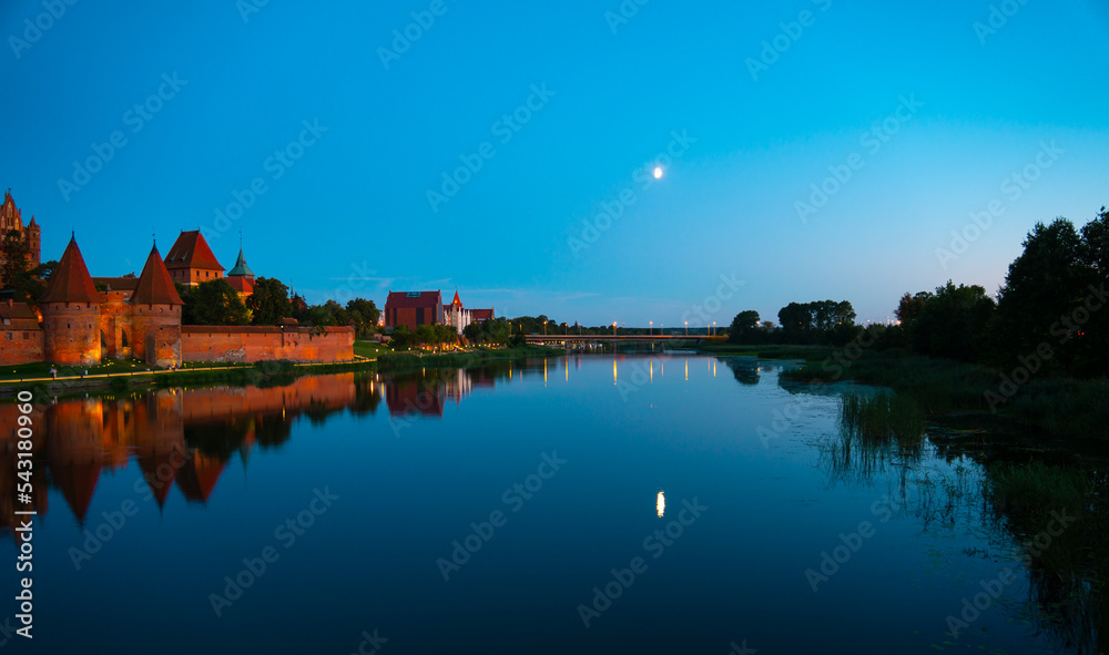 panorama of the city of malbork poland europe
