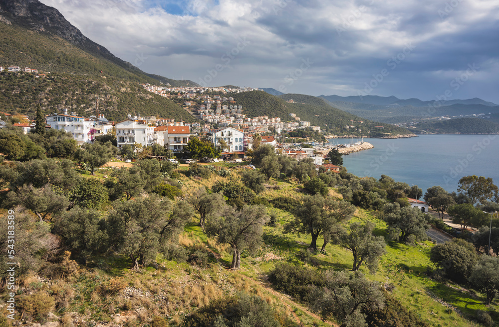 Scenic view on the town of Kas, Turkey.