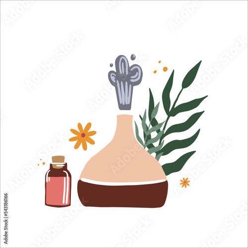 Vector illustration of an air humidifier. Equipment for home or office