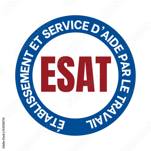 ESAT établissement et service d'aide par le travail symbole icône  photo