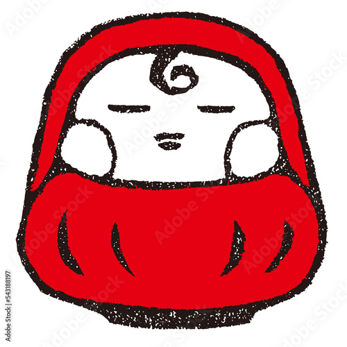 前髪がくるんとした達磨