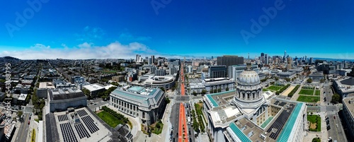 Photography Scenic panoramic view of the City Hall of San Francisco