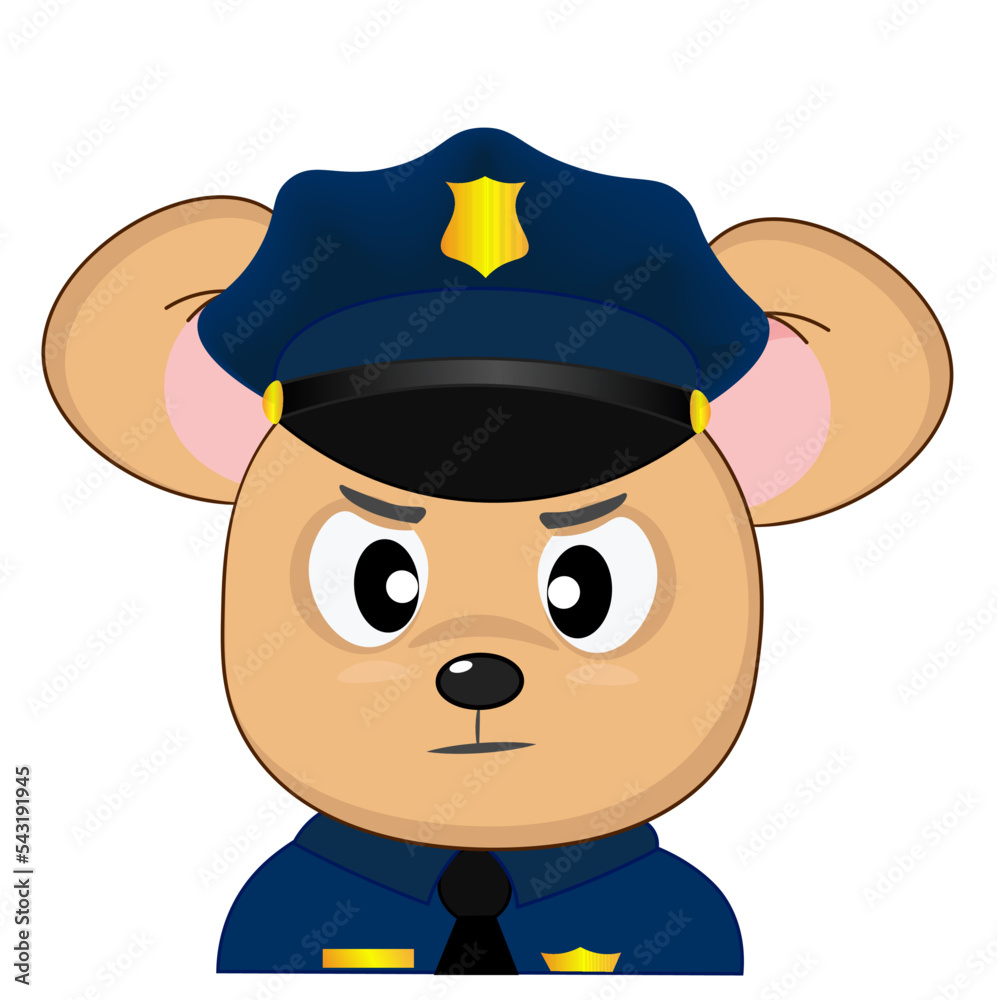custom made wallpaper toronto digitalA cute little mouse in a police uniform. Choice of profession