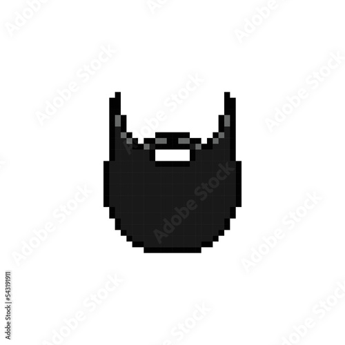 Beard pixel art vector graphic design