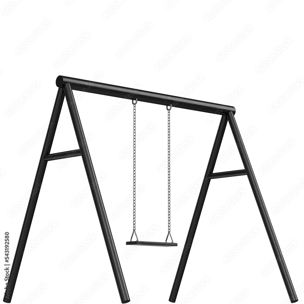 3d rendering illustration of a park swing 3d rendering illustration of a park swing