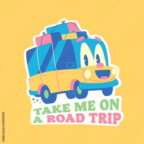 Travel Vector Retro Sticker