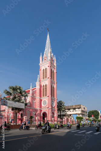 Tan Dinh church in Ho Chi Minh City Vietnam with blue sky