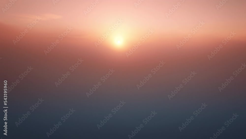 Drone flight above the amazing ASMR sea of clouds at sunrise. Sun is shinning with heavenly rays. Beautiful ocean of thick fog above the horizon. Drone flight above the amazing ASMR sea of clouds at sunrise. Sun is shinning with heavenly rays. Beautiful ocean of thick fog above the horizon.