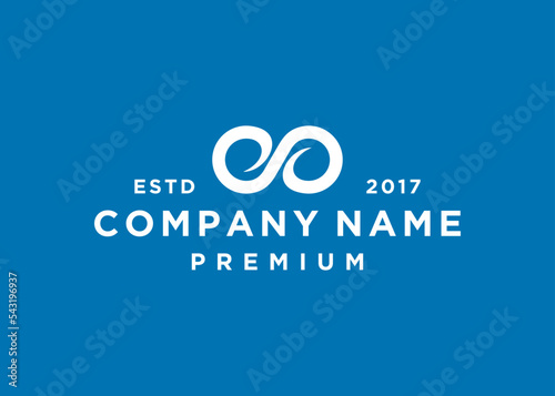 letter ee with infinity logo design vector illustration template