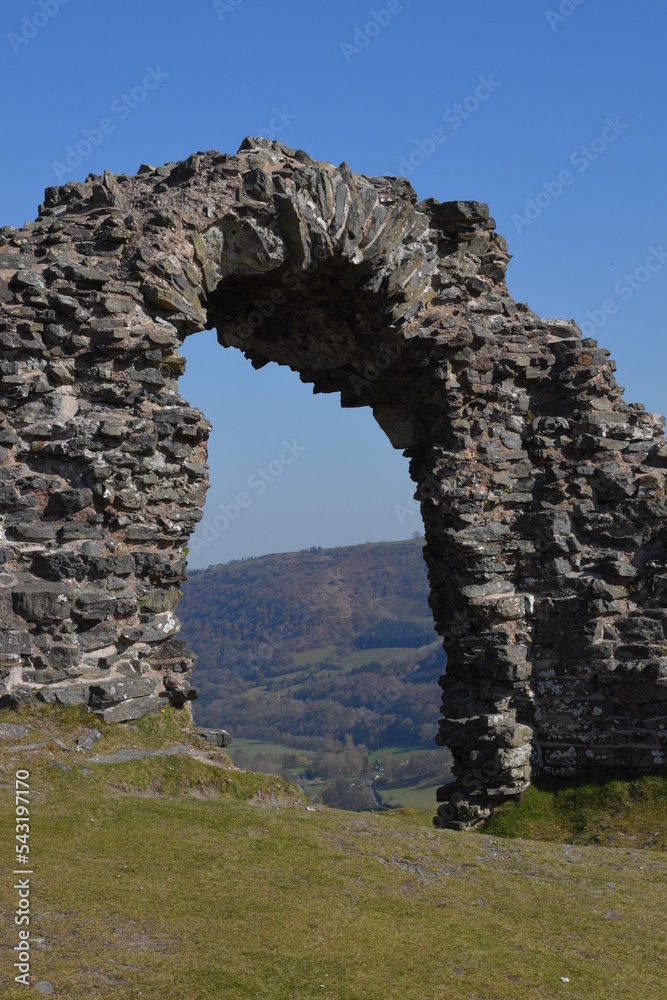 the remains of a Welsh castle near Llangollen
