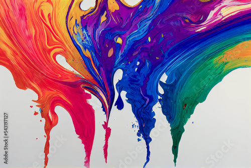 abstract watercolor rainbow dripping paint background