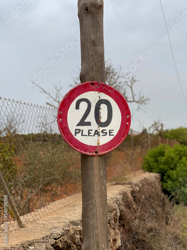 speed limit sign but more kindful way in Mallorca photo