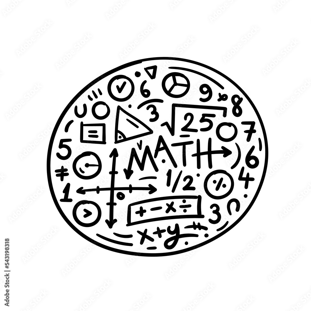 hand-drawn-math-word-and-math-symbols-math-symbols-in-scribble-circle