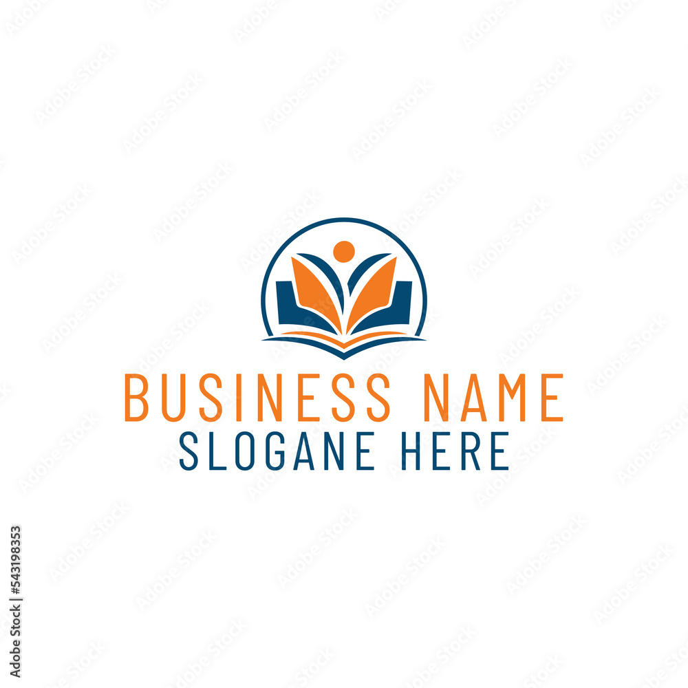 Education book sign logo design with vector format.