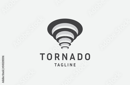 Tornado or hurricane logo icon design template flat vector