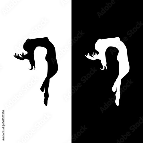 women silhouette logo design template