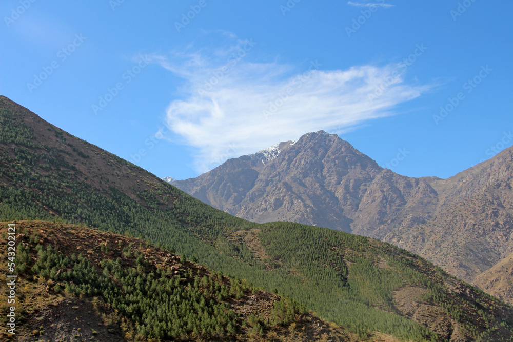 Vista Cordillera Atlas. Valle de Imlil. Parque Nacional de Toubkal. Marruecos. 