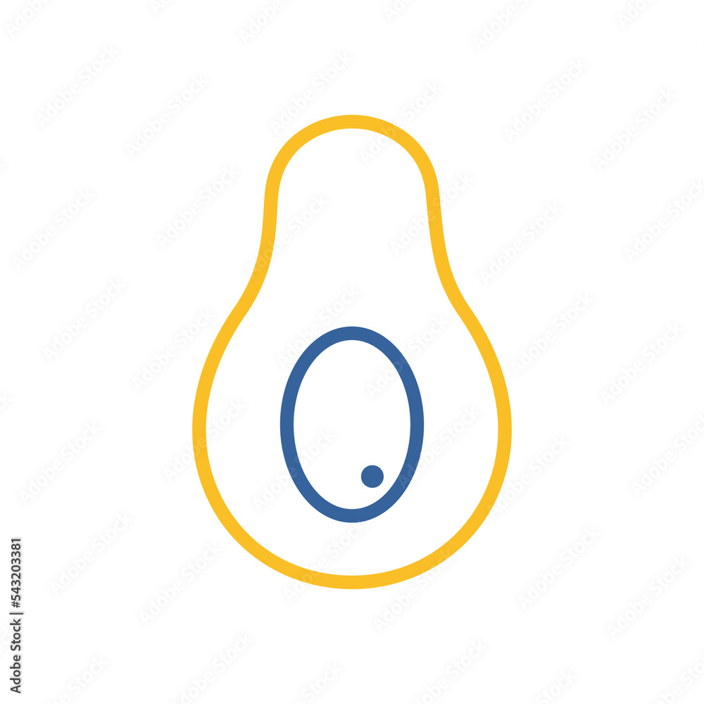 Avocado tropical fruit vector icon Avocado tropical fruit vector icon