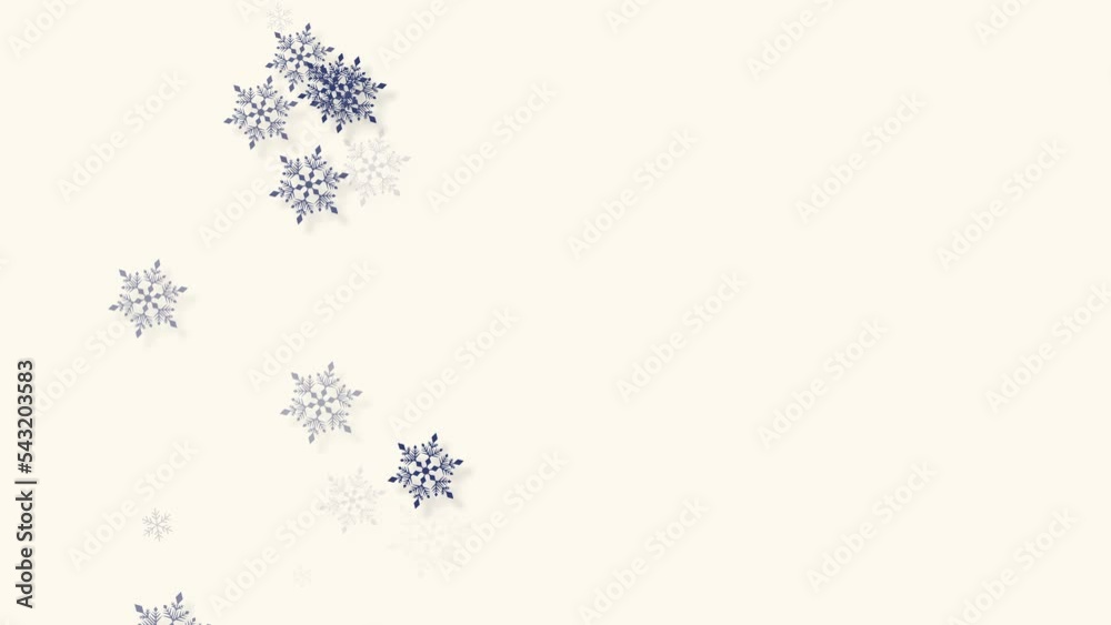 クリスマス 雪の結晶 瑠璃色 左 小 雪が降る 【背景 オフホワイト】 クリスマス 雪の結晶 瑠璃色 左 小 雪が降る 【背景 オフホワイト】