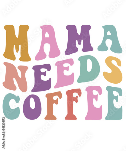 Mama Needs Coffee wavy groovy svg png, coffee svg png, leopard coffee svg png, mama mom coffee svg png, Iced Coffee mama mom svg png, 