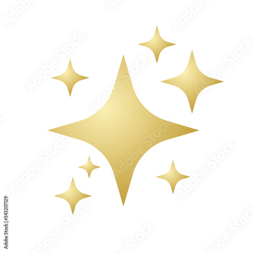 gold shiny star for festive decoration