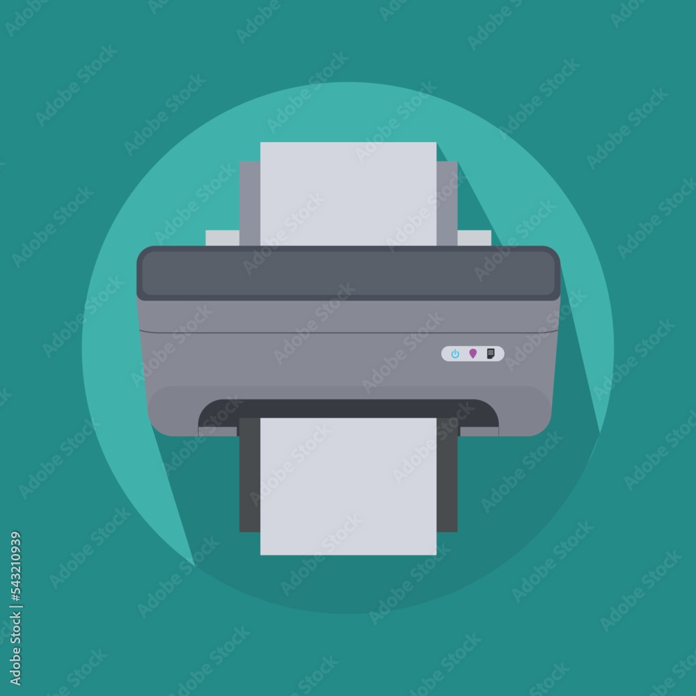 Vector printer or laser design Home printer icon. Flat illustration of home printer vector icon for web design, Printer Colored Vector Illustration Vector printer or laser design Home printer icon. Flat illustration of home printer vector icon for web design, Printer Colored Vector Illustration