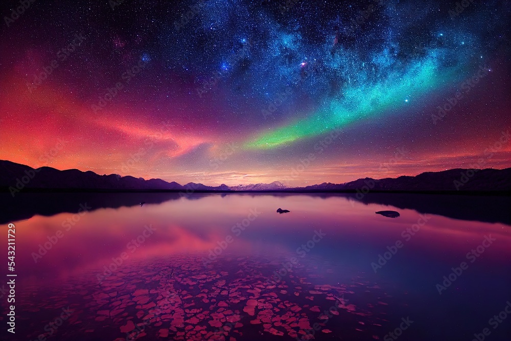 A magnificent lake of color sits on the edge of the known universe