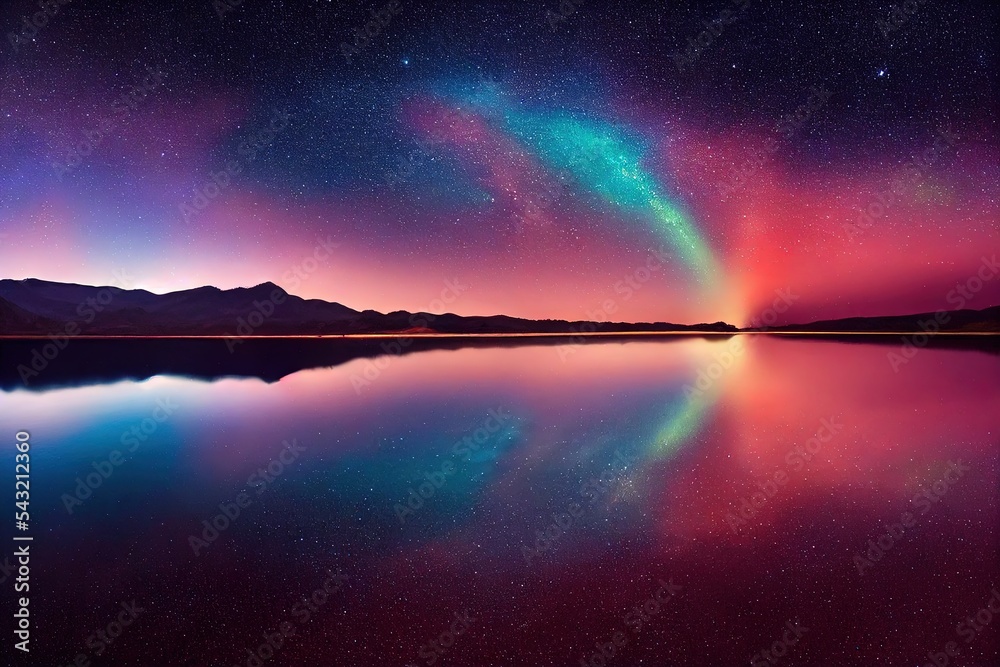 A magnificent lake of color sits on the edge of the known universe
