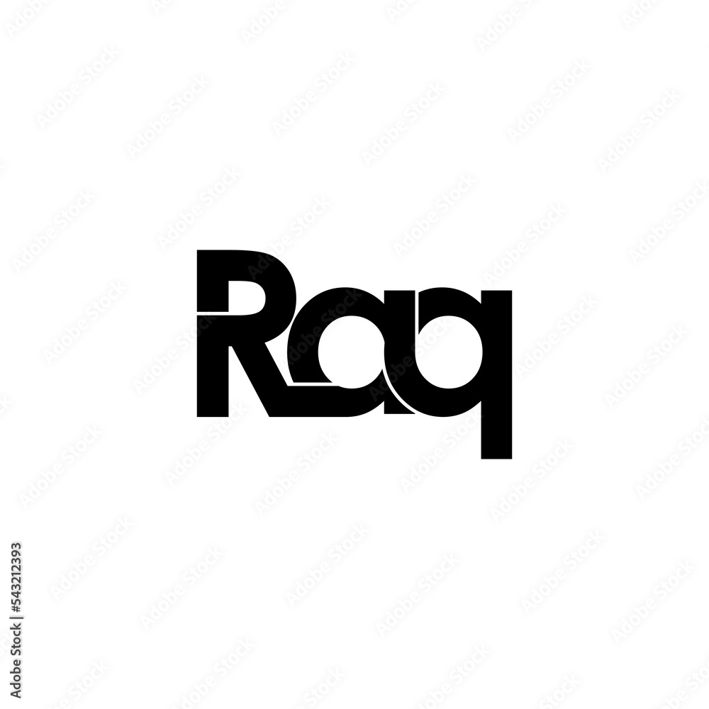 raq letter initial monogram logo design