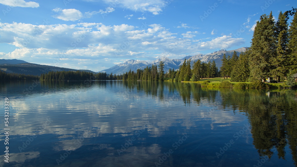 View of Beauvert Lake at Jasper,Alberta,Canada,North America
