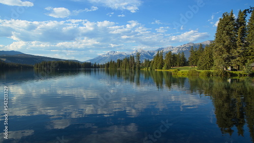 View of Beauvert Lake at Jasper,Alberta,Canada,North America 