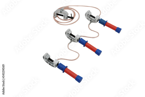 Portable grounding for switchgears. Grounding is used to protect switchgears operating on disconnected current-carrying parts of electrical installations with a rated voltage.