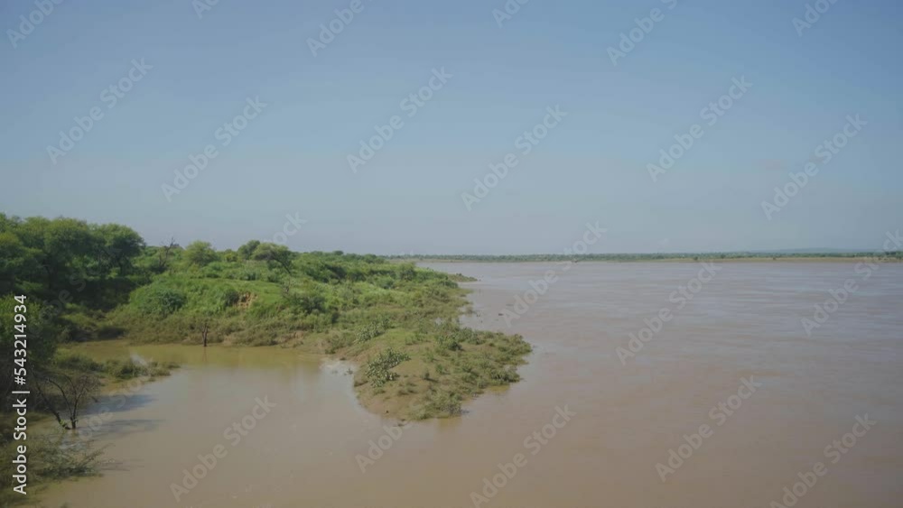 Flooded Chambal River and Ravines in Rajasthan Flooded Chambal River and Ravines in Rajasthan