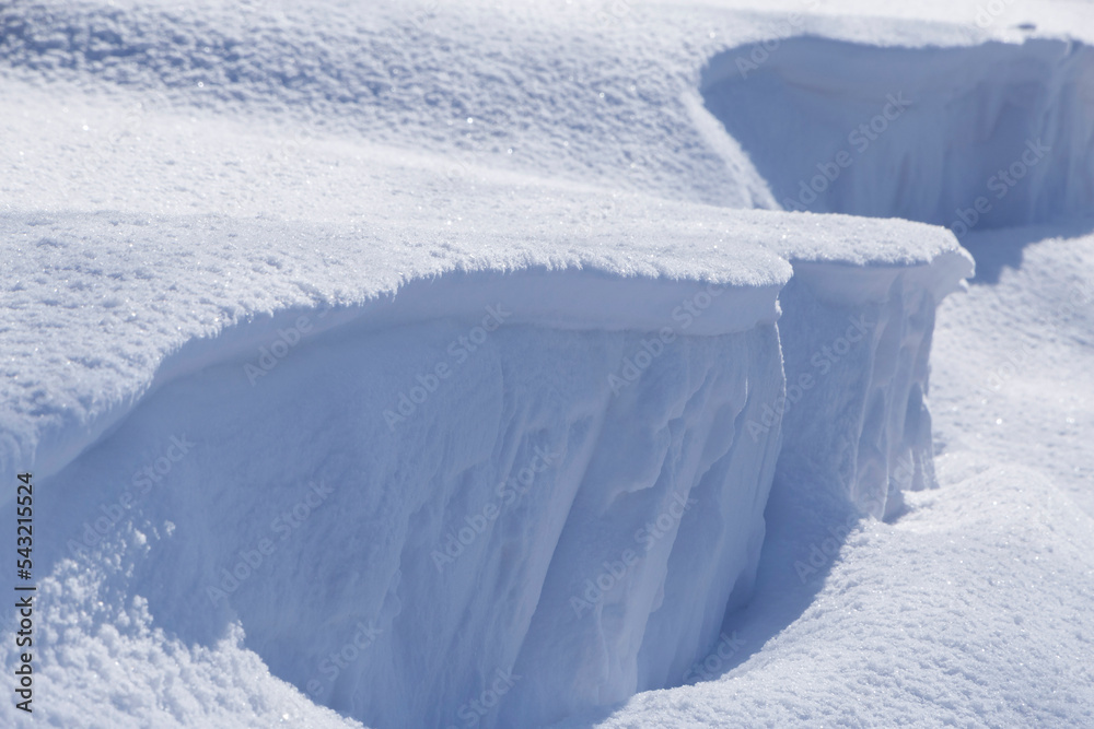 Obraz premium snowdrift in park at winter