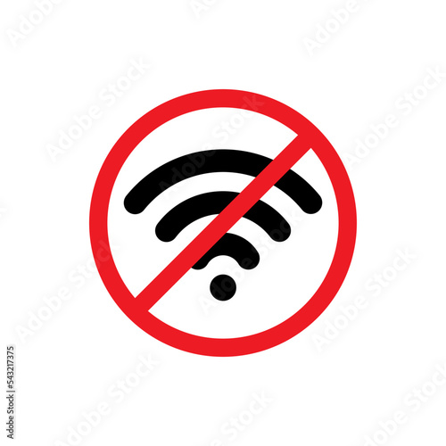No signal sign isolated on white background. Vector illustration