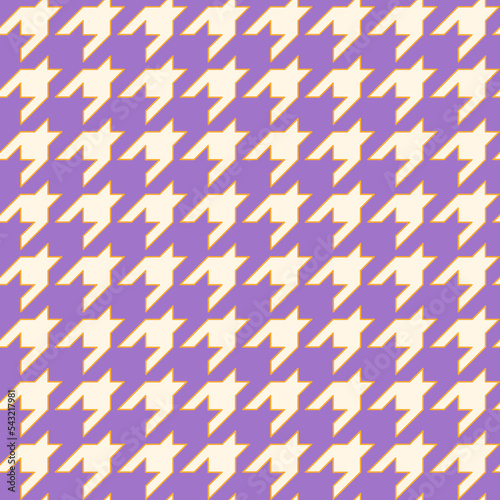 Houndstooth vector background. Modern classic seamless pattern. Eccentric fashion print for fabric, paper, packaging photo