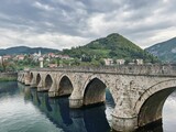 Popular toursit Bridge Mehmed-pasa Sokolovic called most na drini cuprija