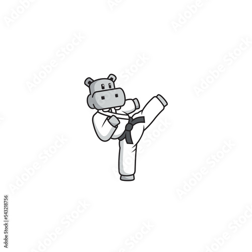 Hippopotamus logo or character design