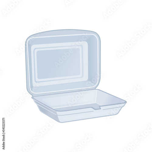 Styrofoam food box vector illustration.