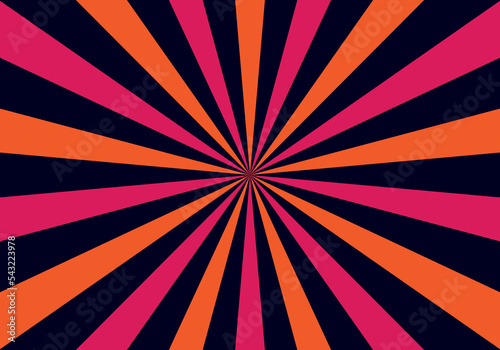 retro multi color background with rays